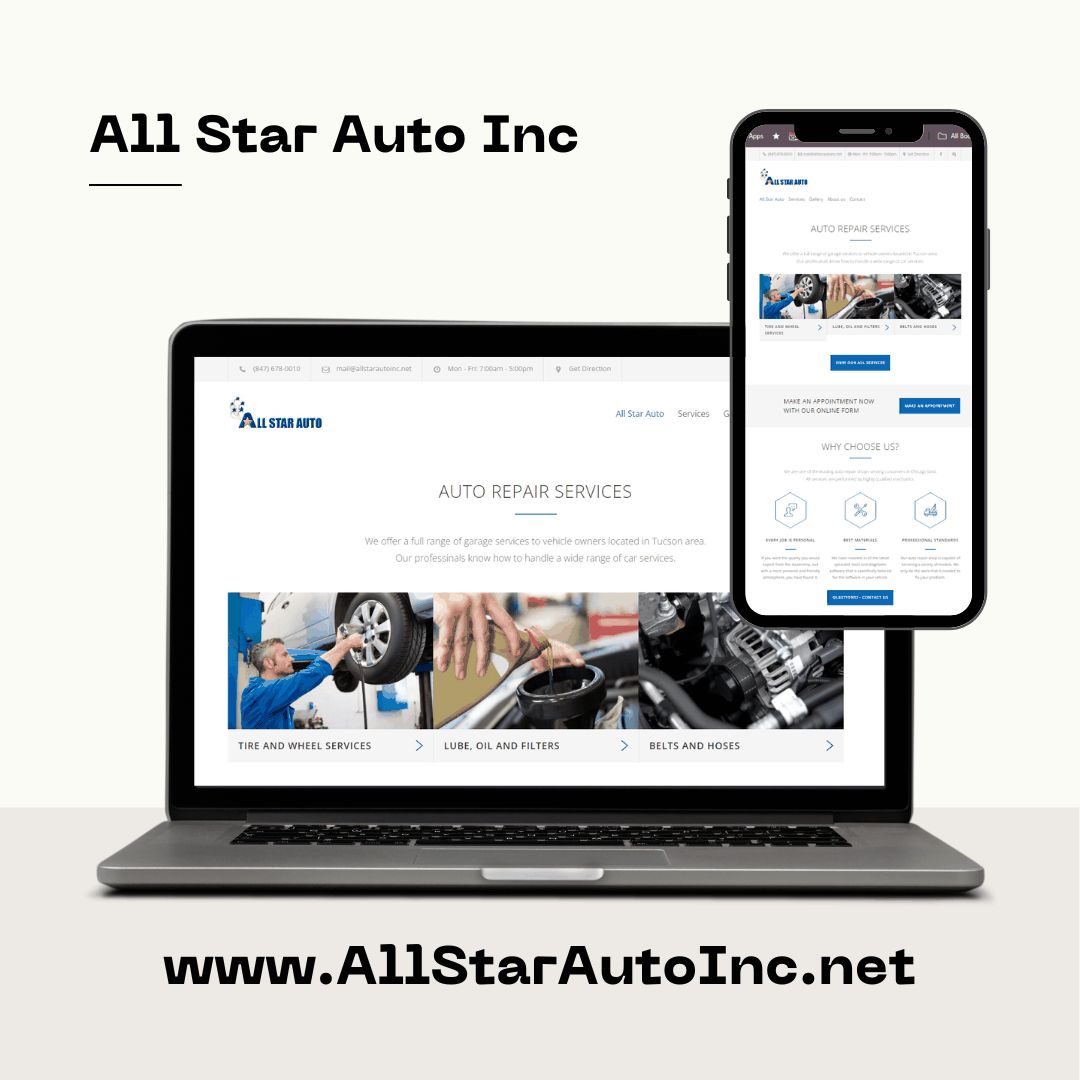 AllStarAutoInc.net – projekt Strony Chicago